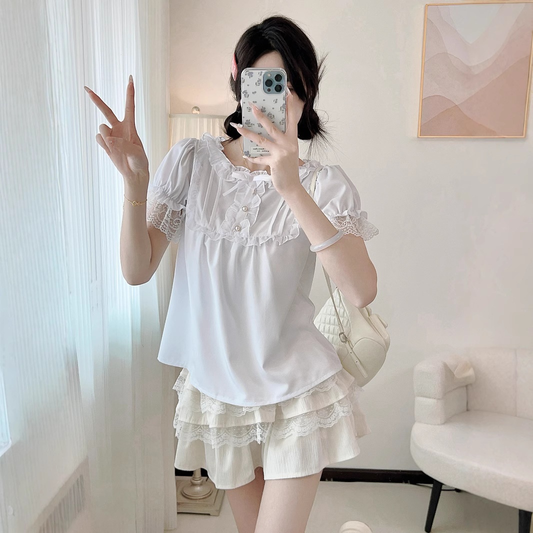Summer Victorian Clothing - Victorian Era Women's Gothic Shirt Bubble