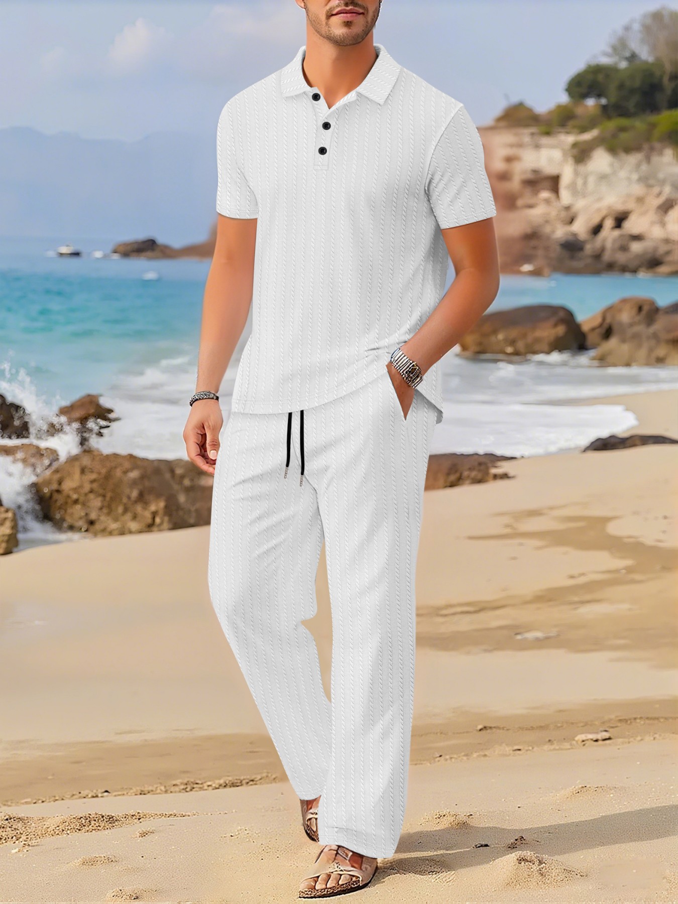 Summer New Flip-Collar Short-S - Summer Clothing For A Beach review and price