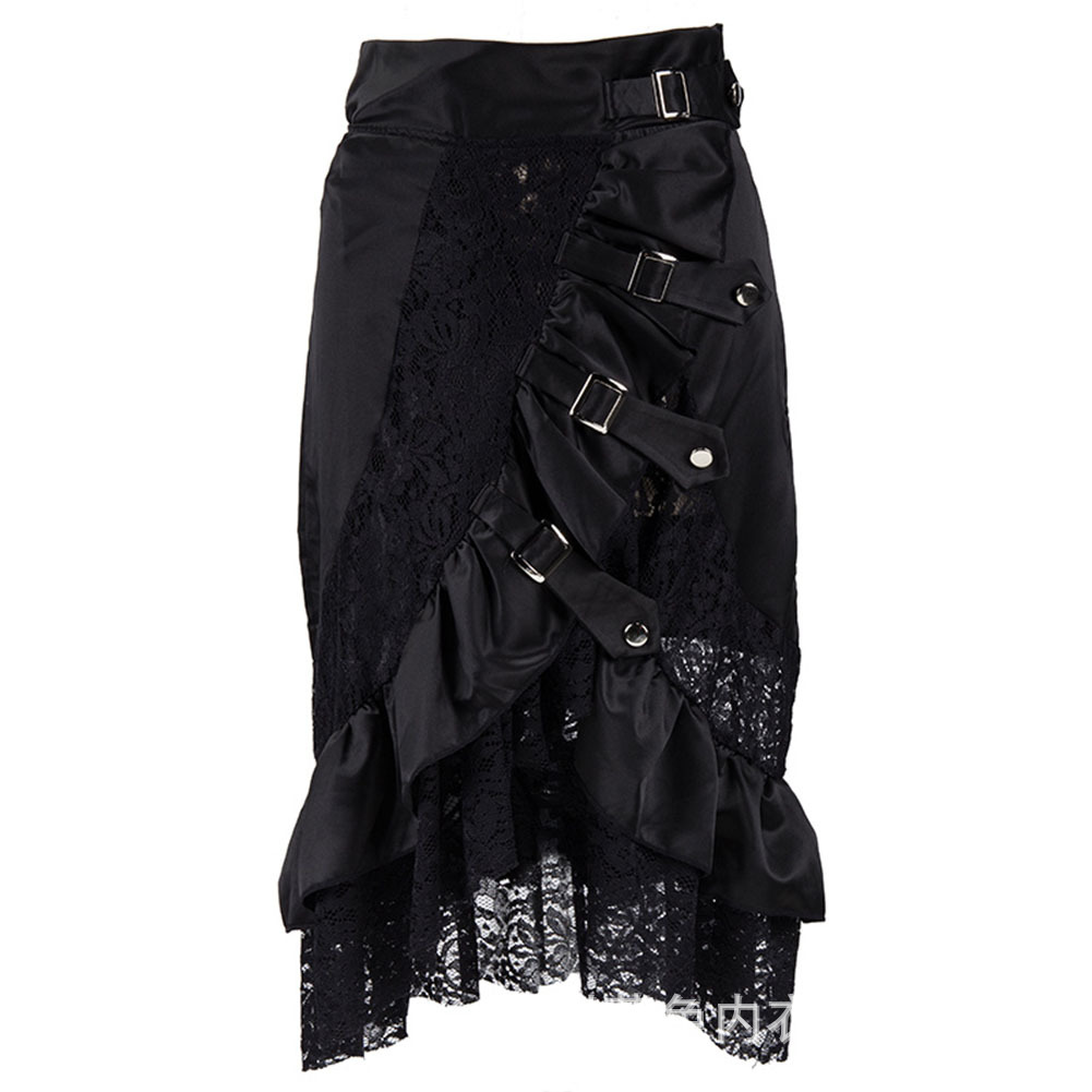 Victorian Black Satin & Lace F - Summer Victorian Clothing review and price