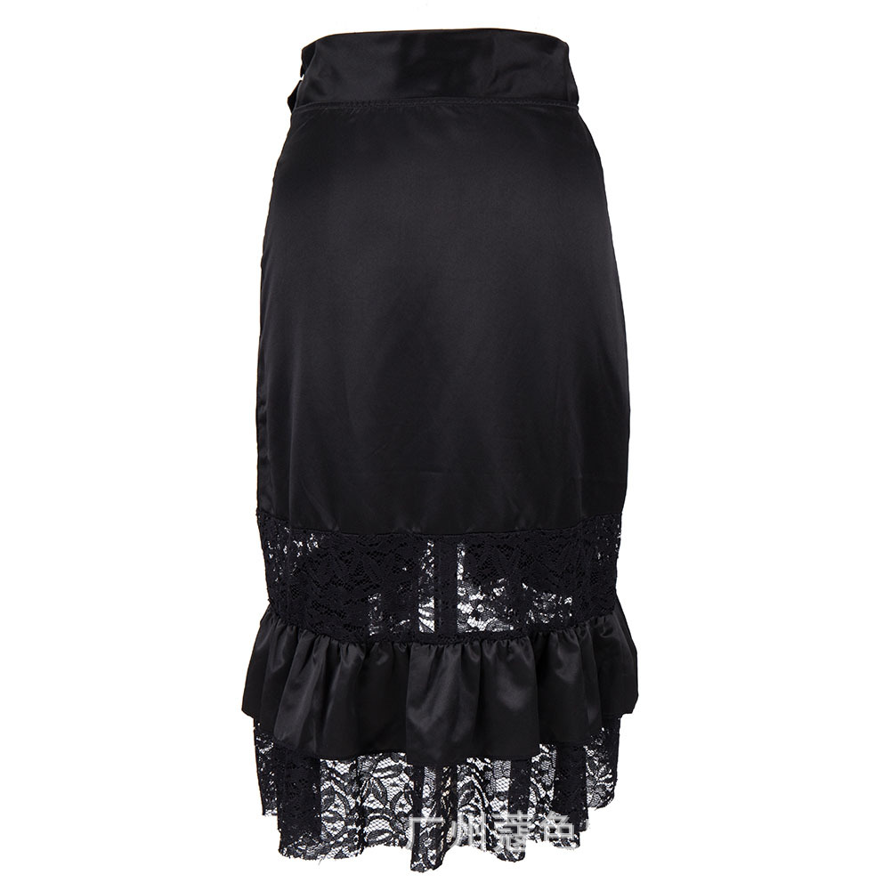 Victorian Black Satin & Lace F - Summer Victorian Clothing review and price