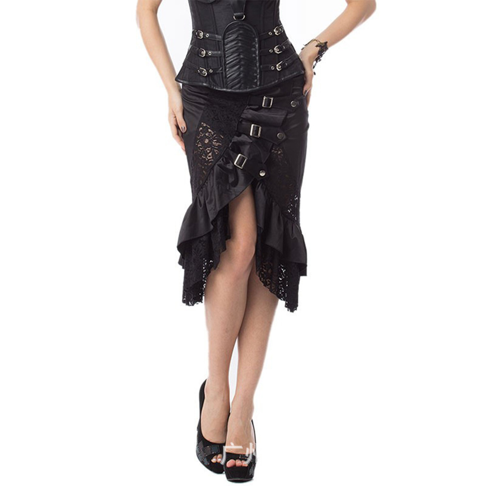 Victorian Black Satin & Lace F - Summer Victorian Clothing review and price