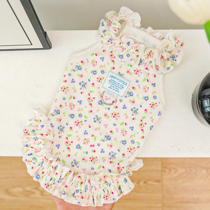 Fashion Floral Dog Dress Dog S - Summer Loving Clothing review and price