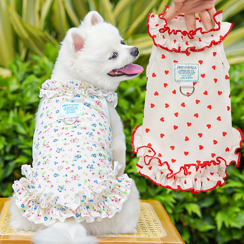 Fashion Floral Dog Dress Dog S - Summer Loving Clothing review and price