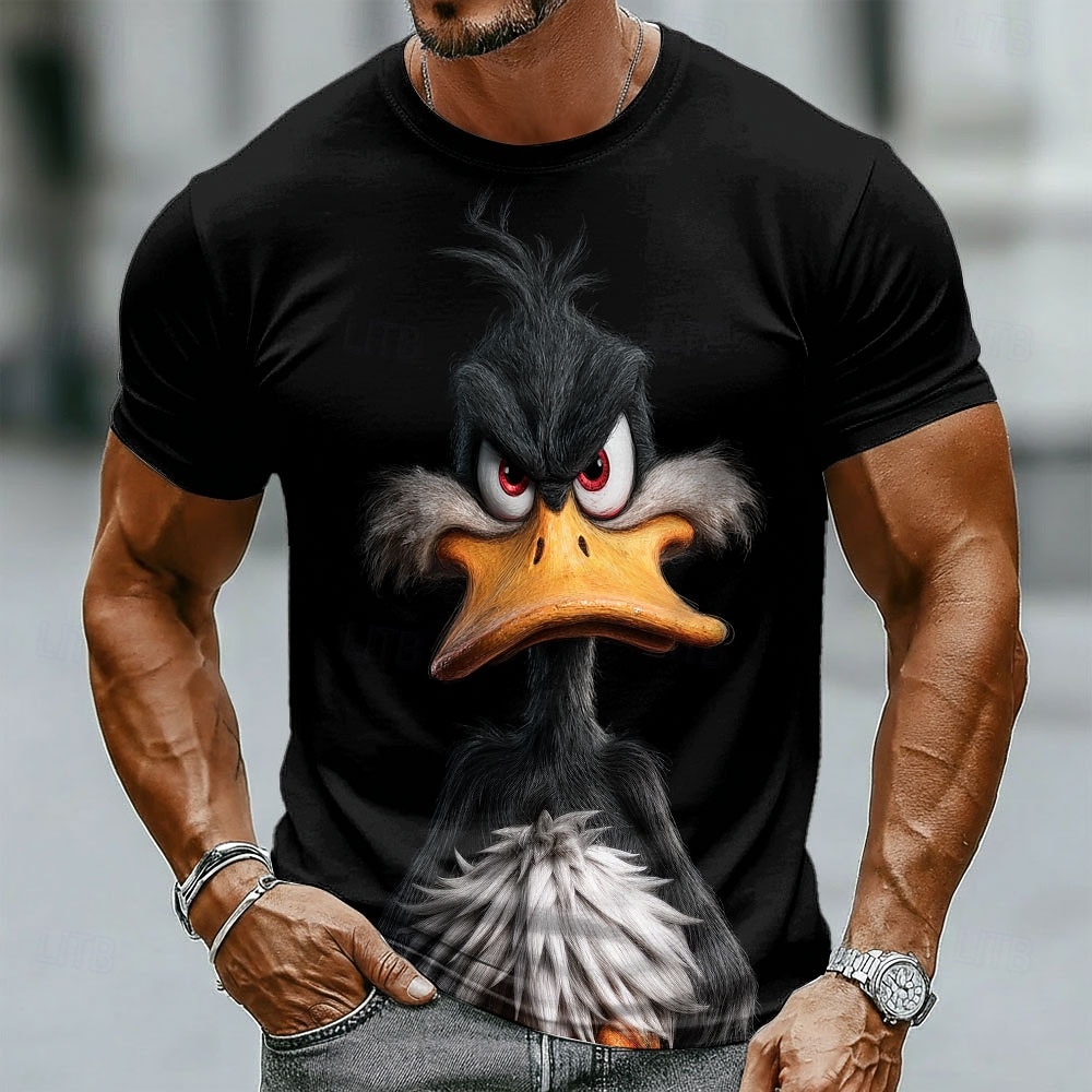 Funny 3D Grumpy Black Duck in  - Crew Clothing Summer Jacket review and price