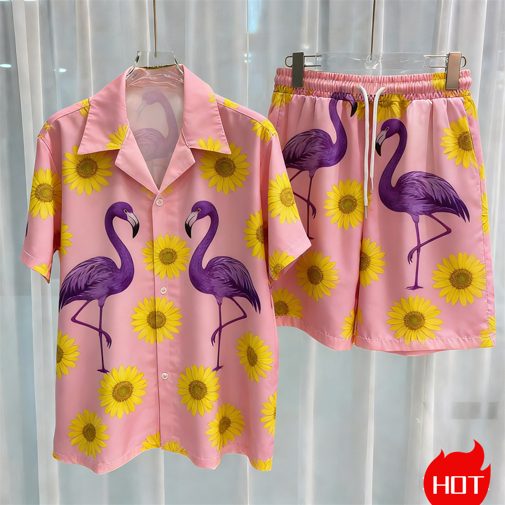 Summer Men's Shirt Sets Plants - Summer Clothing For A Beach review and price